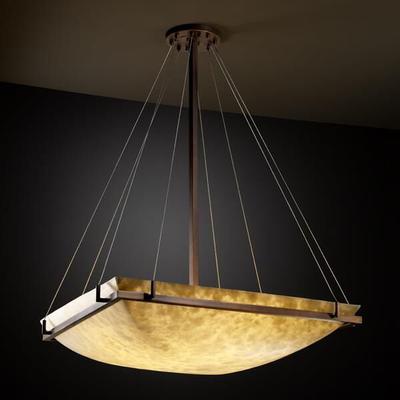 Justice Design Group Clouds 53 Inch Large Pendant Clouds - CLD-9797-25-MBLK - Alabaster