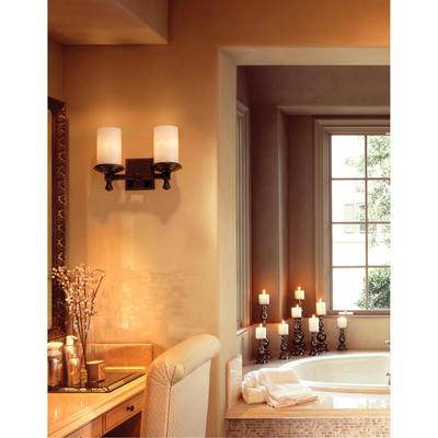 Deco 2-Light Bath Bar, Justice Design Group CLD-8532-10-MBLK 224FH (369442)