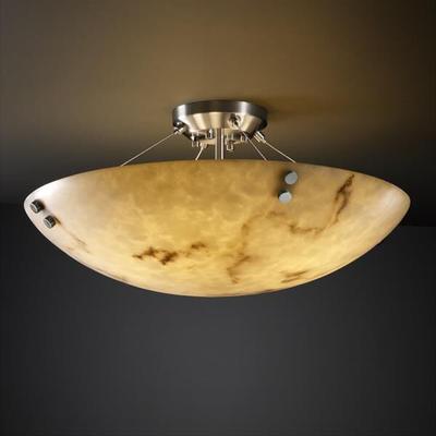 Justice Design Group Lumenaria 51 Inch 8 Light Semi Flush Mount Lumenaria - FAL-9657-35-MBLK-F1 - Modern Contemporary