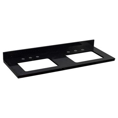 47.5-in. W 18.25-in. D Stone Top in Black Galaxy Color for 3H8-in. Faucet - American Imanginations AI-17746