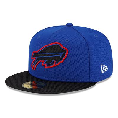 Men's New Era Royal/Black Buffalo Bills 2021 NFL Sideline Road 59FIFTY Fitted Hat, Size: 7 7/8, BIL Blue