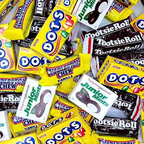 SWEET and AWESOME CANDY MIX - Candy Assortment Includes, Dots, Junior Mints, Tootsie Rolls, and Charleston Chew - Fun Size Candy Individually Wrapped