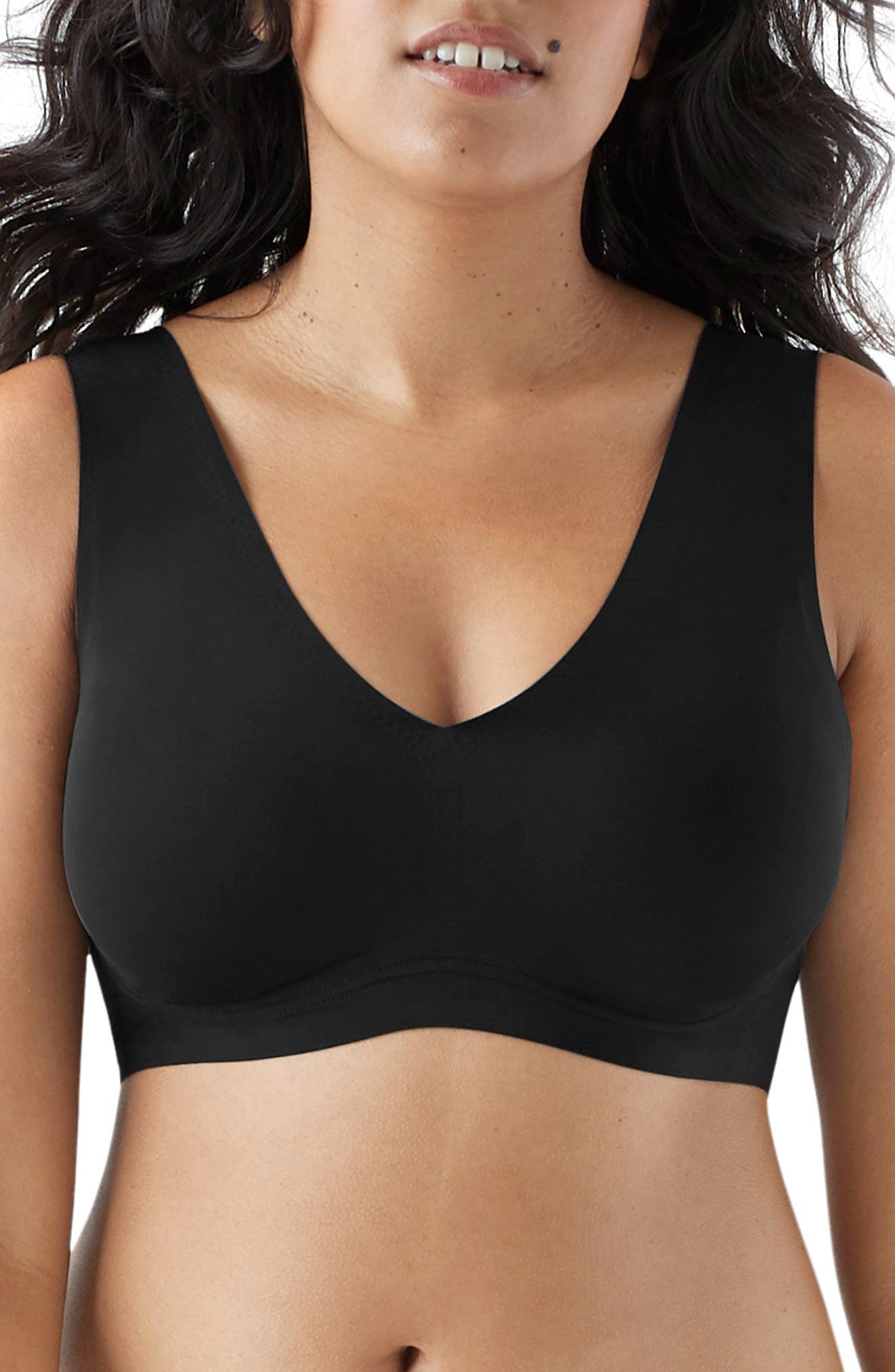 Women's True & Co. True Body Lift V-Neck Bralette, Size X-Small - Black