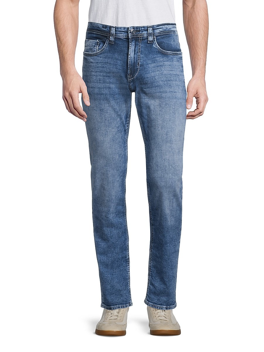 BUFFALO David Bitton Men's Evan-X Slim Straight-Fit Jeans - Blue Denim - Size 33 32