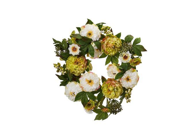 24 ¢ ,¬ Peony Mum Wreath,17.75