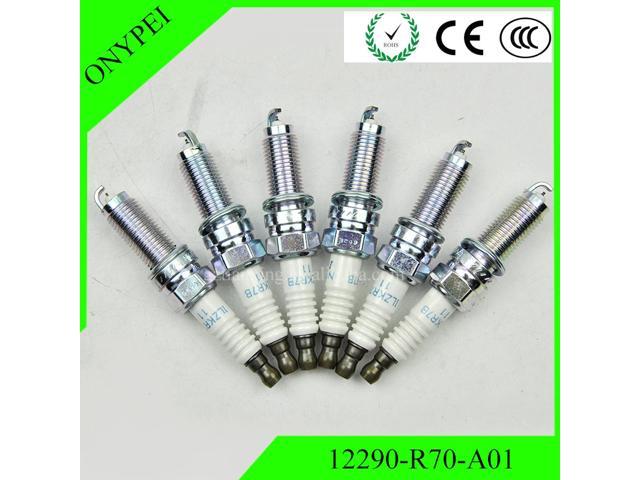 6x 12290-R70-A01 Laser Iridium Spark Plug ILZKR7B11 7751 Fit for Honda Odyssey Pilot Ridgeline RDX TL TSX 3.5L 12290R70A01