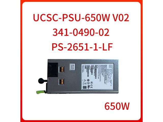 650W UCSC-PSU-650W V02 DPS-650AB-2 a 341-0490-02 PS-2651-1-LF for Cisco C240 C220 M3 Server Power Supply