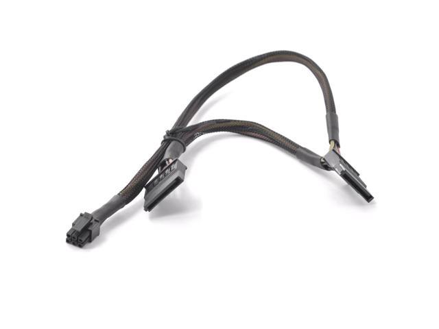 PCI Express 6Pin Male 1 to 2 SATA 15Pin Female Power Supply Cable Port Multiplier for Dell Vostro 3650 3653 3655 3252,Other