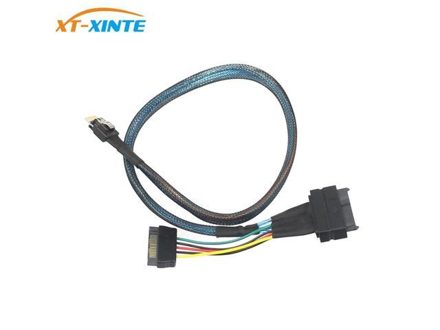 XT-XINTE-SFF-8639 U2 Para NVME PCIe Cable Adaptador SSD, Placa Base SFF-8654 Slim SAS a SFF-8639 U.2, 0,5 M