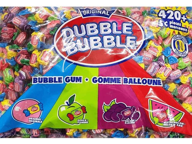 Dubble Bubble Twist Wrapped Gum - 4 Flavors (420+ Pieces)