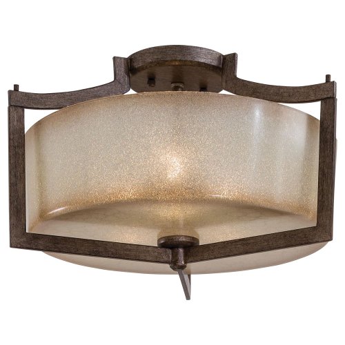Minka Lavery Lighting 4397-573 Semi Flush in Patina Iron Finish
