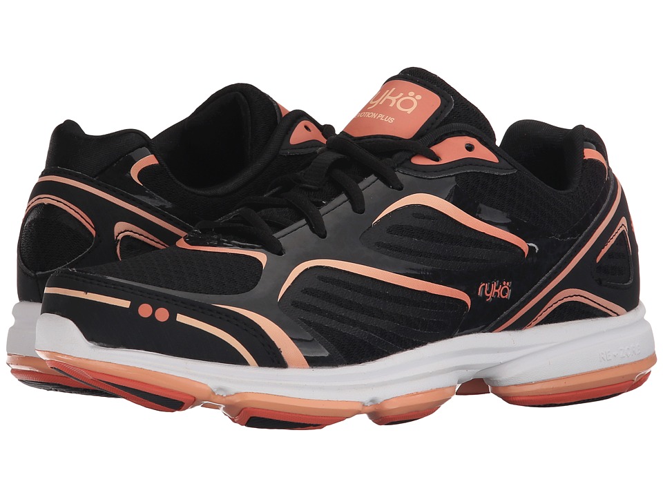 Ryka - Devotion Plus (Black/Fusion Coral/Peach Nectar) Women's Shoes