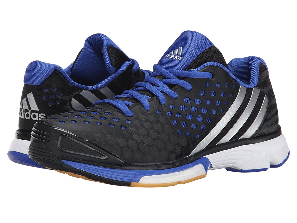 Adidas - Volley Response Boost (Black/Silver Metallic/Bold Blue) Women's Volleyball Shoes