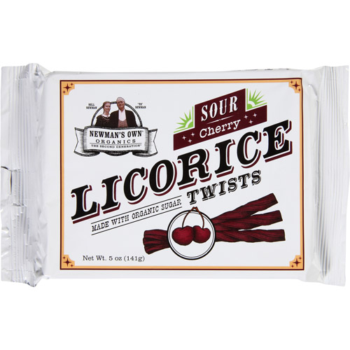 Newman's Own Organics the Second Generation Sour Cherry Licorice Twists, 5 Oz, (Pack of 15)