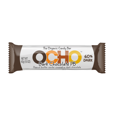 DARK PEANUT BUTTER DARK CHOCOLATE FILLED WITH PEANUT BUTTER ORGANIC BAR, DARK PEANUT BUTTER