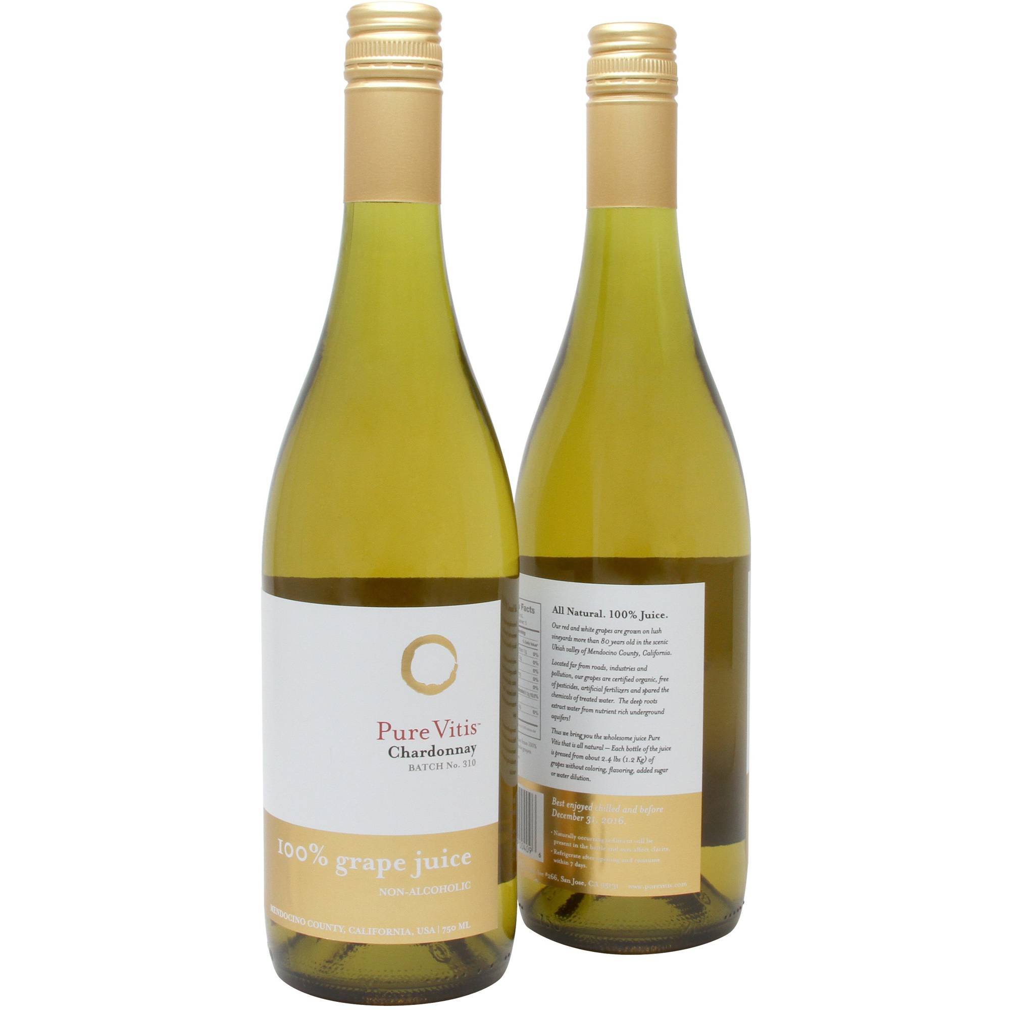 Pure Vitis Chardonnay 100% Grape Juice, 750ml (Pack of, 2)