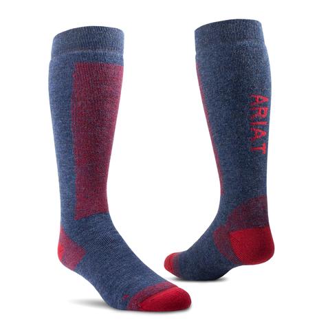 Ariat Unisex AriatTEK Merino Socks Black/Grey XS/S