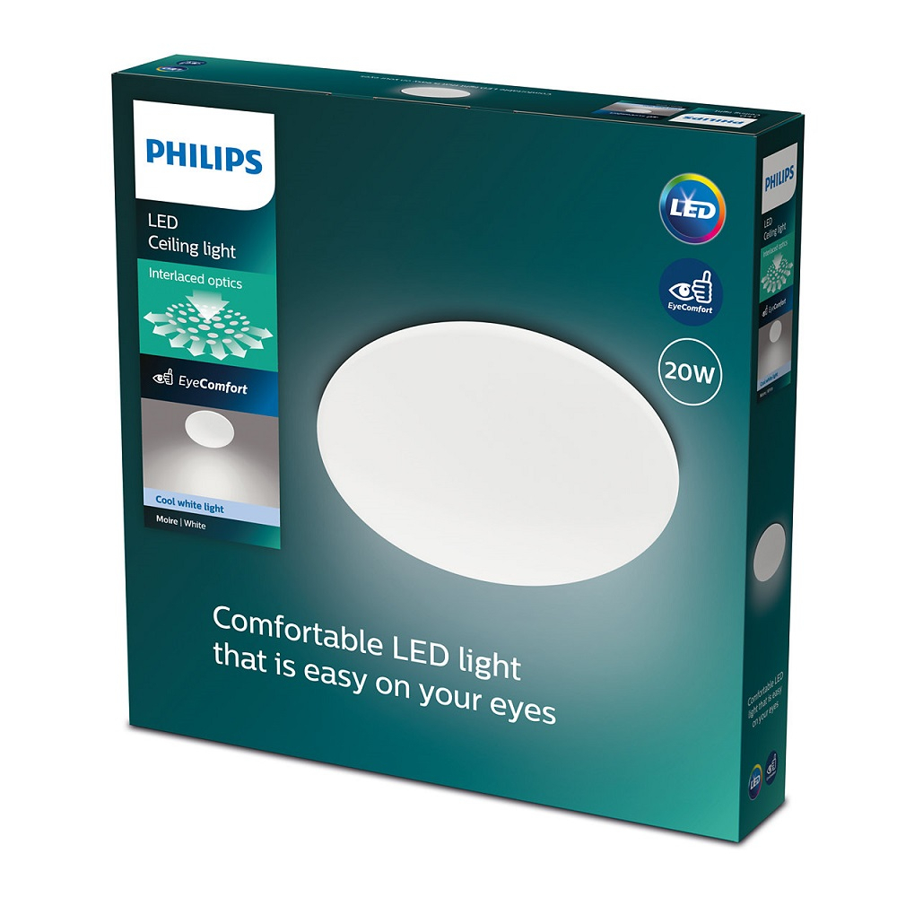 Philips Moire LED Ceiling Lamp Round 4,000K White thumbnail