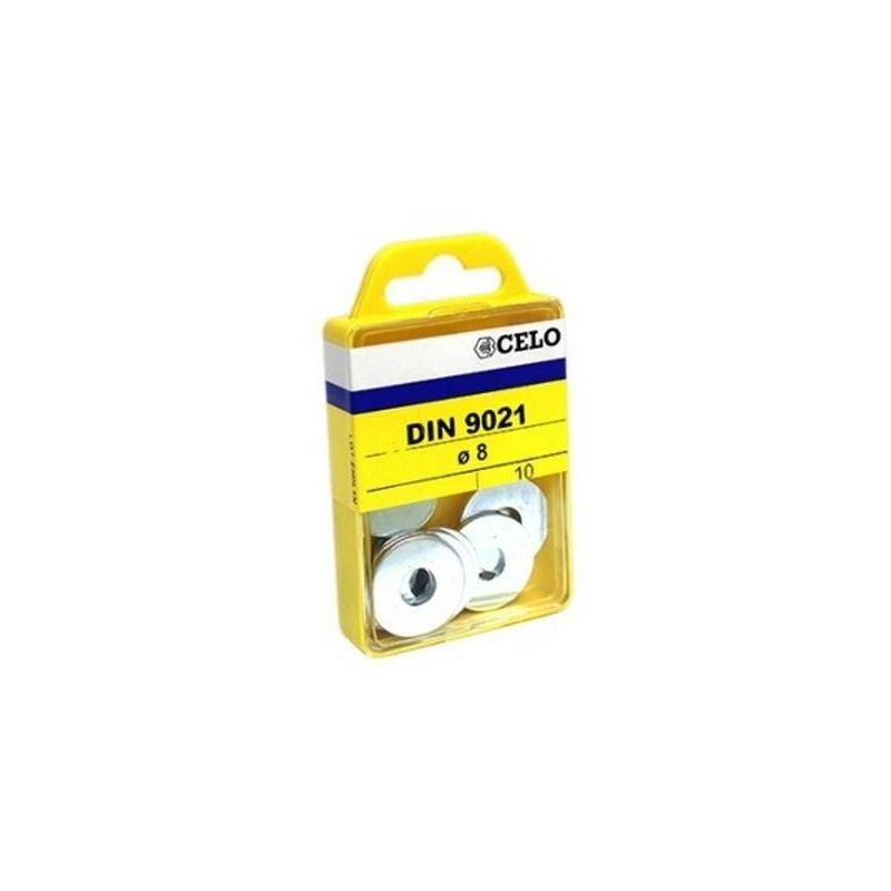 789021 - Rondelle à Corpslarge Blister DIN M8 Mm Acier Zingué (récipient 10 Ud) 9021 - Celo