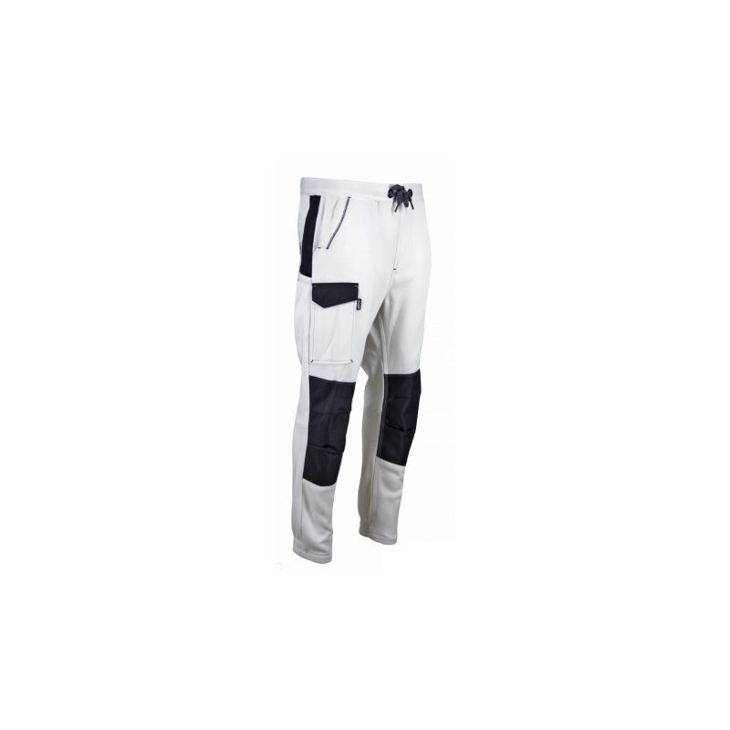 Pantalon Jogging Molleton élastique LMA Blanc 1744 GOUACHE T.L