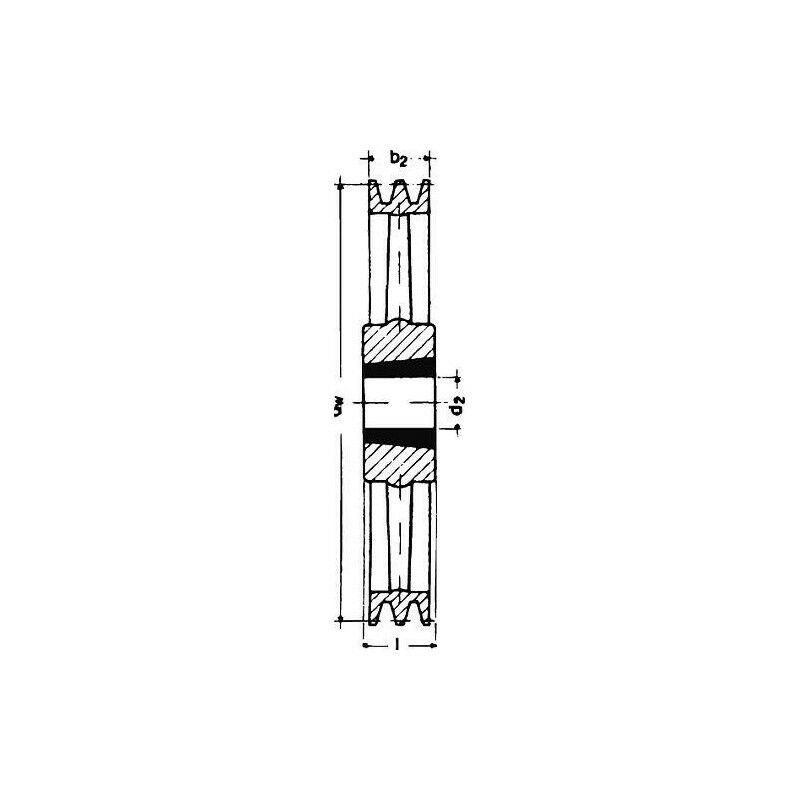 FP - Keilrillenscheibe SPB/17 4-rillig 710 MmSTRECKE Taper-Buchse 3535