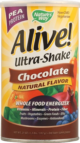 Nature's Way Alive! Ultra-Shake Pea Protein, Chocolate, 1.3 Lb
