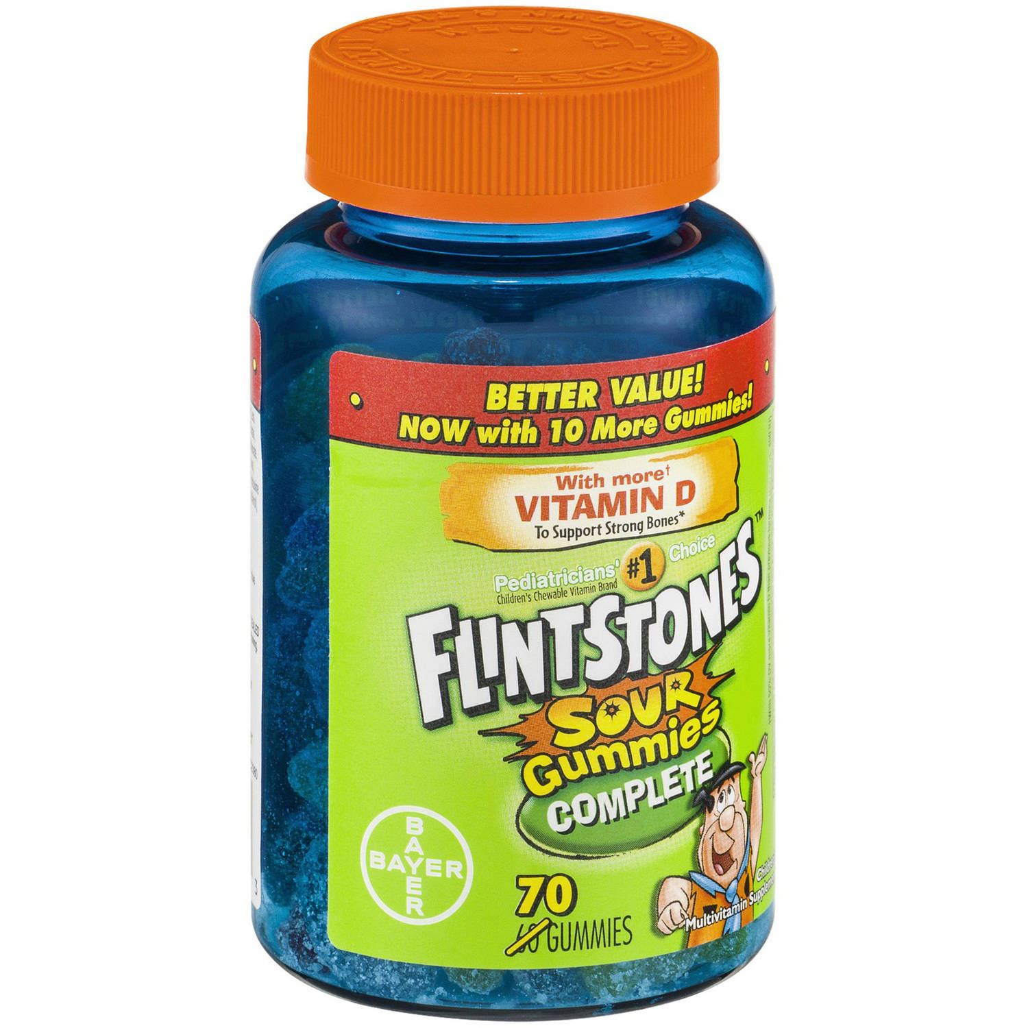 Flintstones Sour Complete Children's Multivitamin Gummies, 70 Ct, 4 Pack