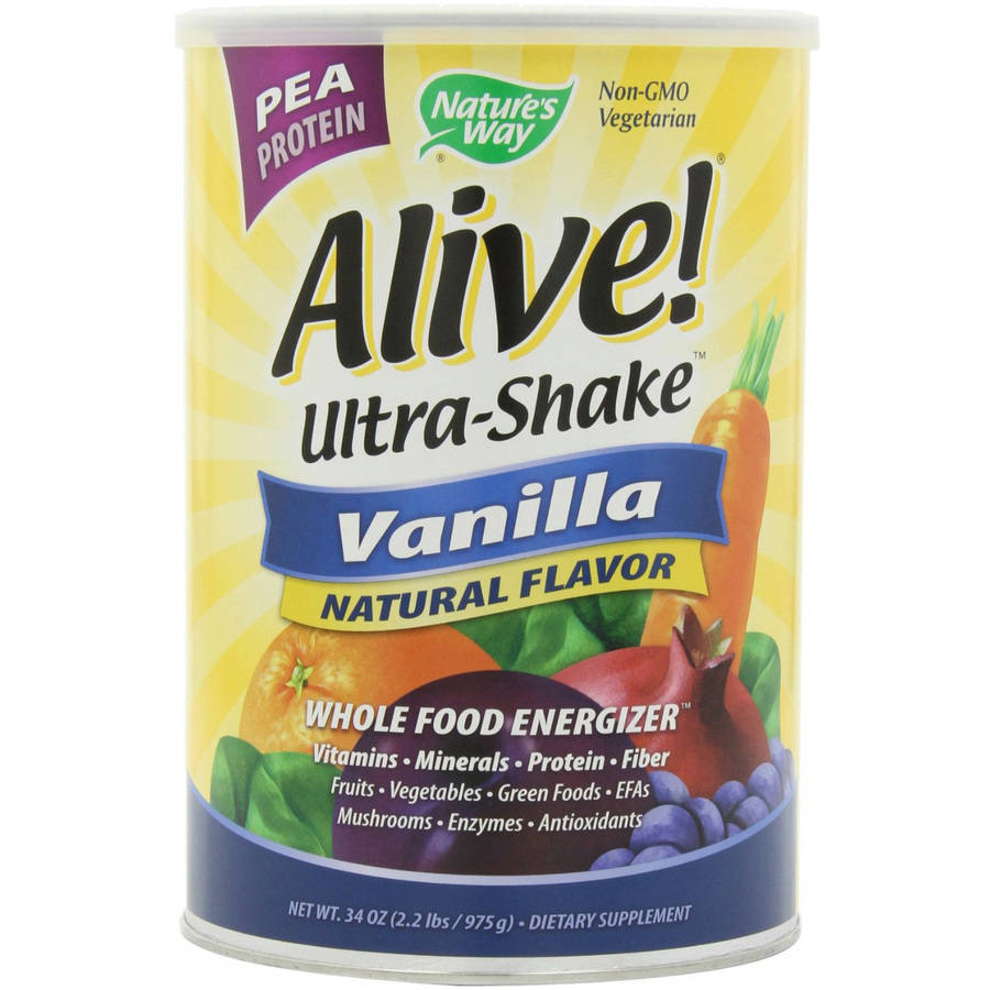 Nature's Way Alive! Ultra-Shake Vanilla Pea Protein Dietary Supplement Powder, 34 Oz