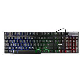 Ultron HAWK Gaming Set Keyboard QWERTZ German Black, Red, White