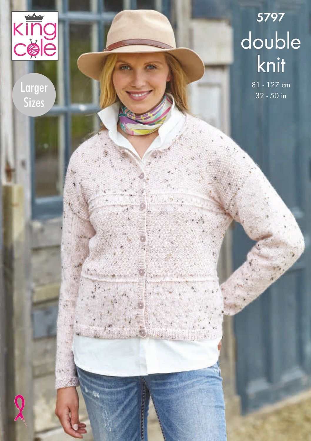 King Cole 5797 DK Knitting Pattern Ladies Cardigan & Waistcoat