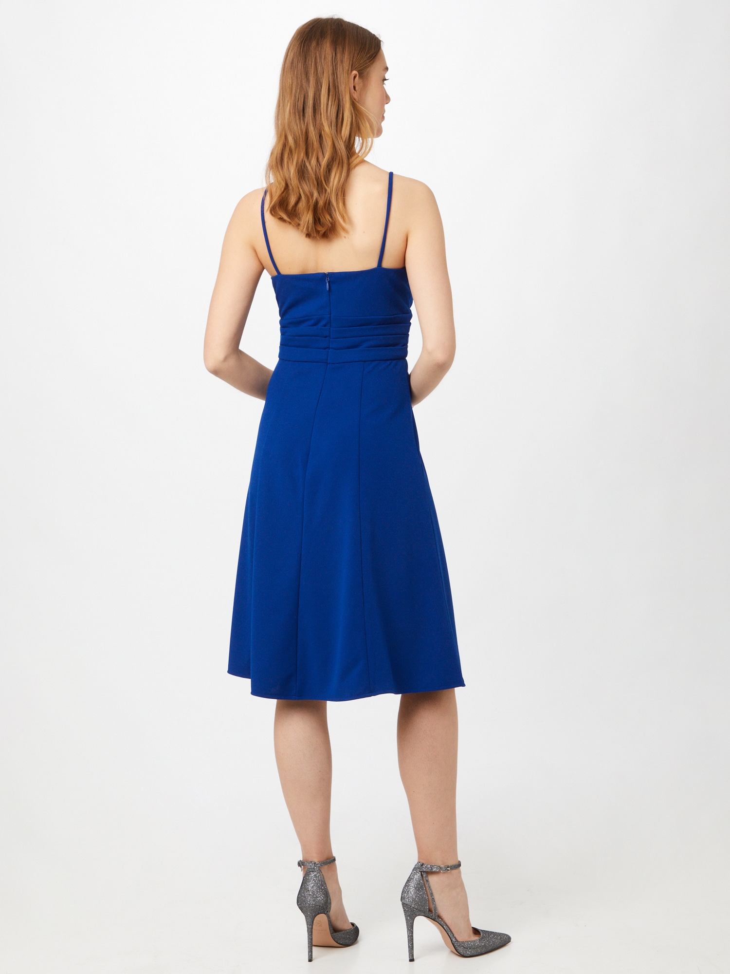Chi Chi V Neck MIDI Cami Dress in Blue in Cobalt, Size 16 thumbnail