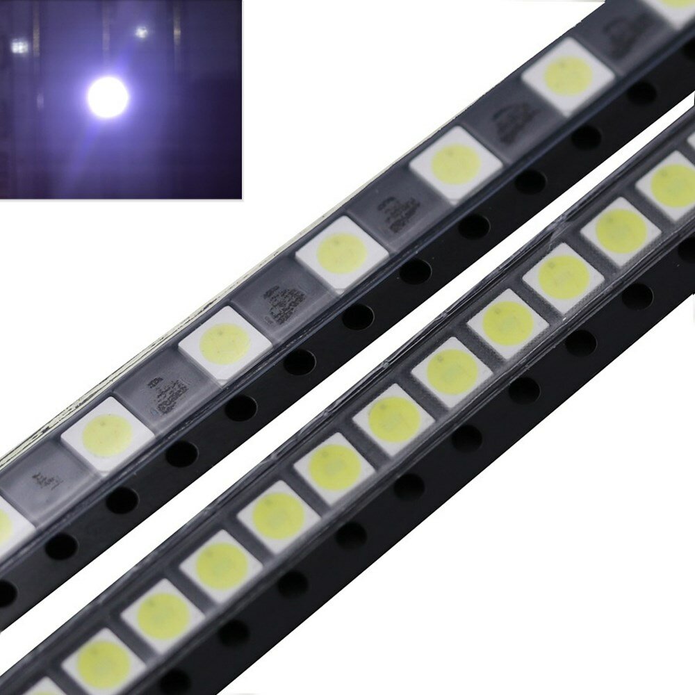 50PCS 2W 6V 3535 Cool White LED Light Beads for LG TV Backlight Repair Application