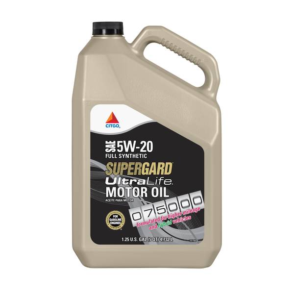 CITGO 5 QT Supergard UltraLife Full Synthetic High Mileage 5W-20 Motor Oil