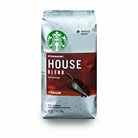 Starbucks House Blend  Whole Coffee Beans  Medium Roast Hot or Iced Coffee  12 Oz
