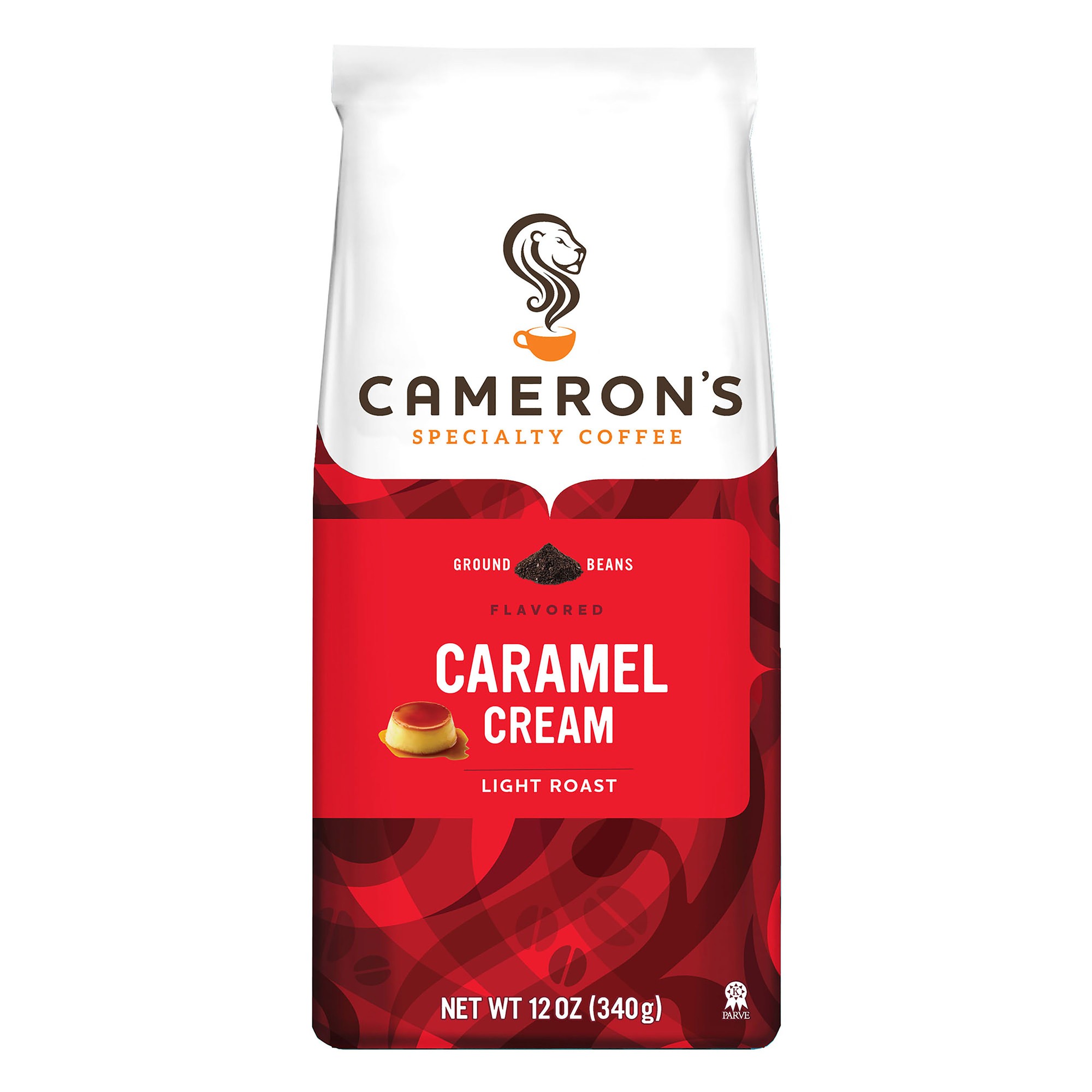 Cameron's Specialty Flavored Coffee, Caramel Cream, Light Roast Ground, 12oz Bag
