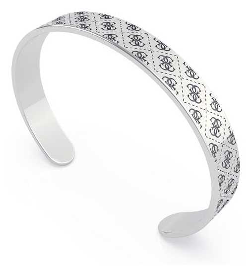 Guess UBB70141-L Golden Hour | 8mm Pattern Silver Bangle Jewellery