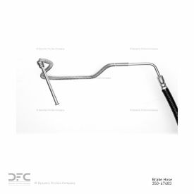 Dynamic Friction 350-47483 Rear Left Brake Line Hose for Chevrolet C6500/C7500 Kodiak 1997–2002 & GMC 1997–2002