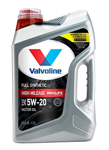 Valvoline Full Synthetic High Mileage with MaxLife Technology SAE 5W-20 Motor Oil 5 QT