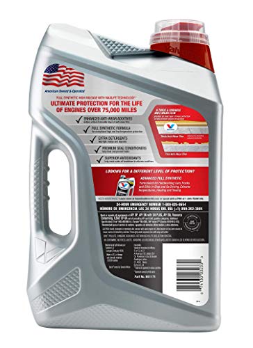 Valvoline Full Synthetic High Mileage with MaxLife Technology SAE 5W-20 Motor Oil 5 QT thumbnail