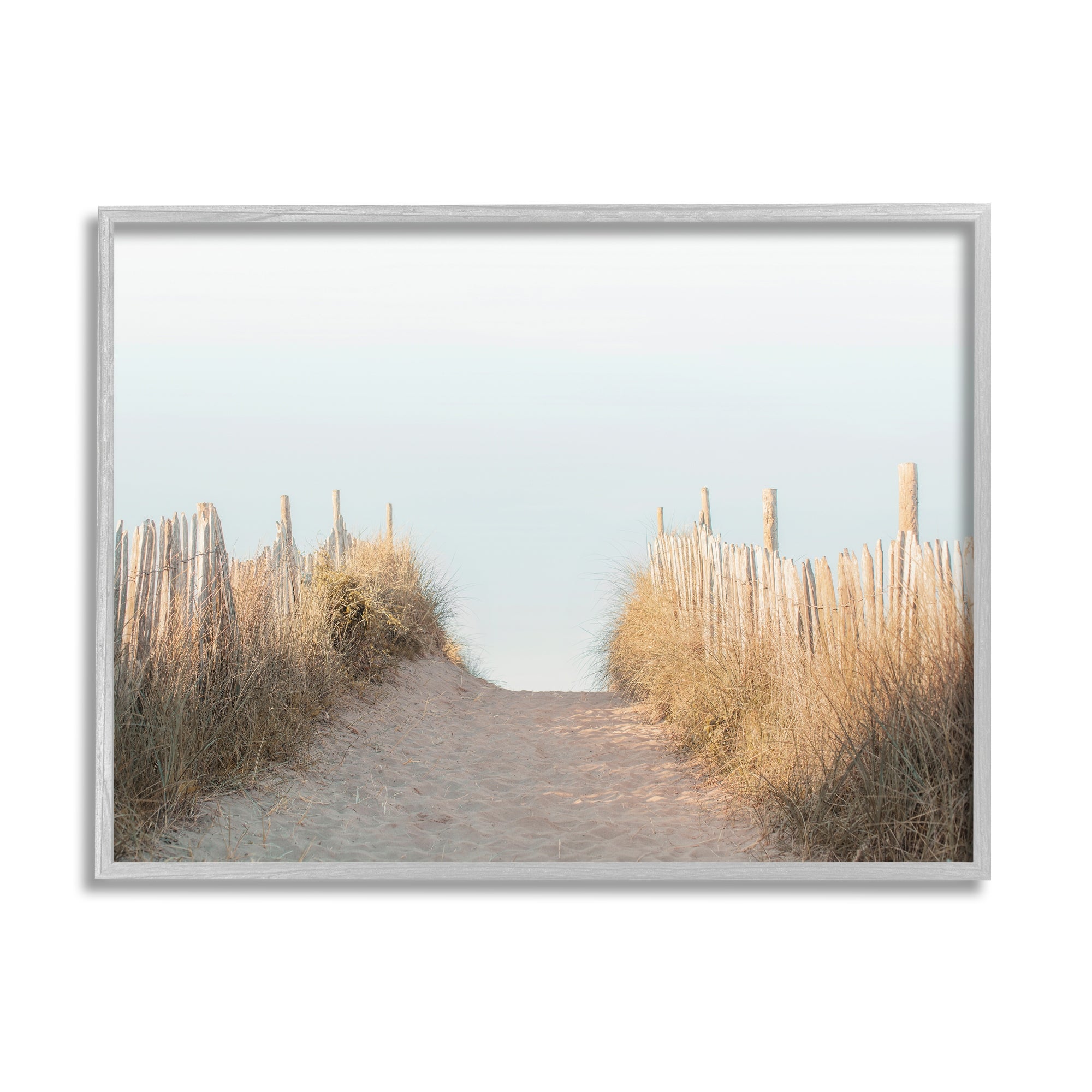 Stupell Indtries Sand Break Nautical Path Tall Grass Distant Waters 20 X 16 Design by Ian Winstanley
