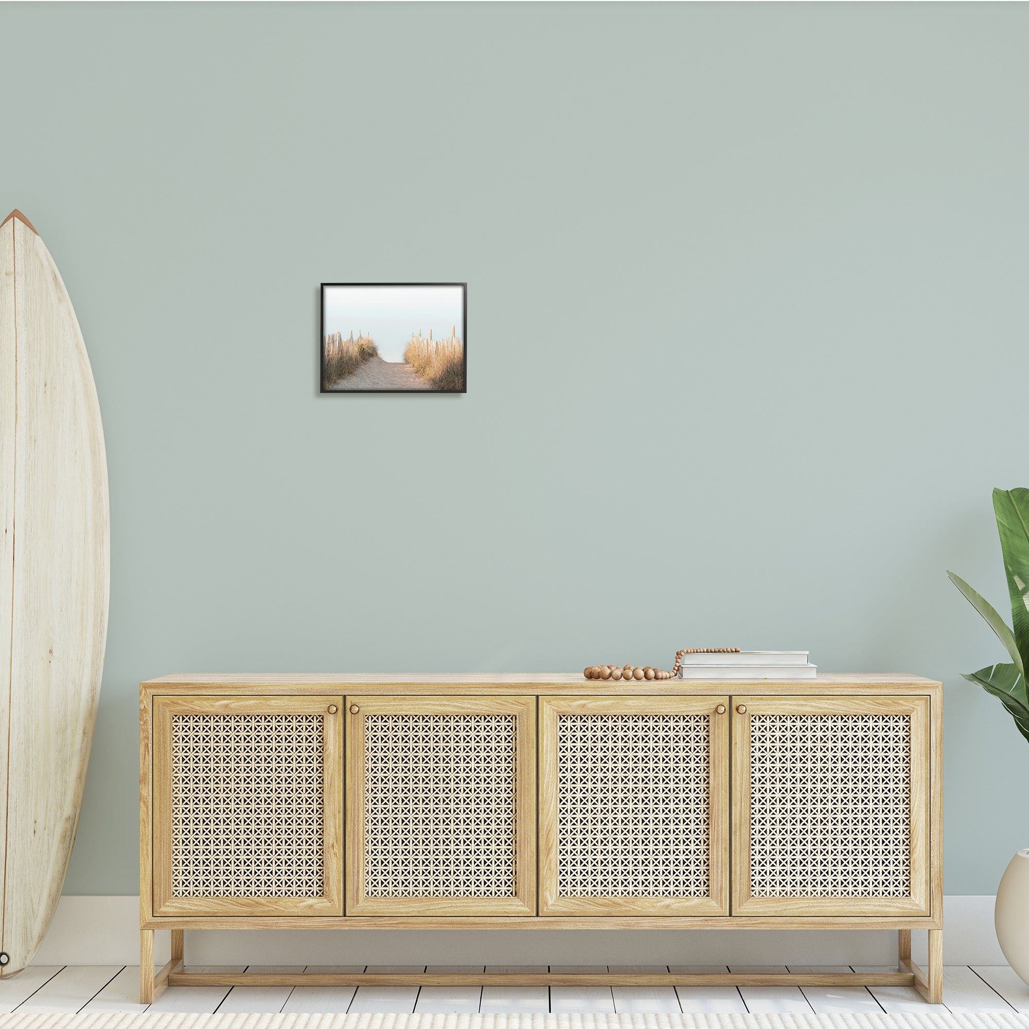 Stupell Indtries Sand Break Nautical Path Tall Grass Distant Waters 20 X 16 Design by Ian Winstanley thumbnail