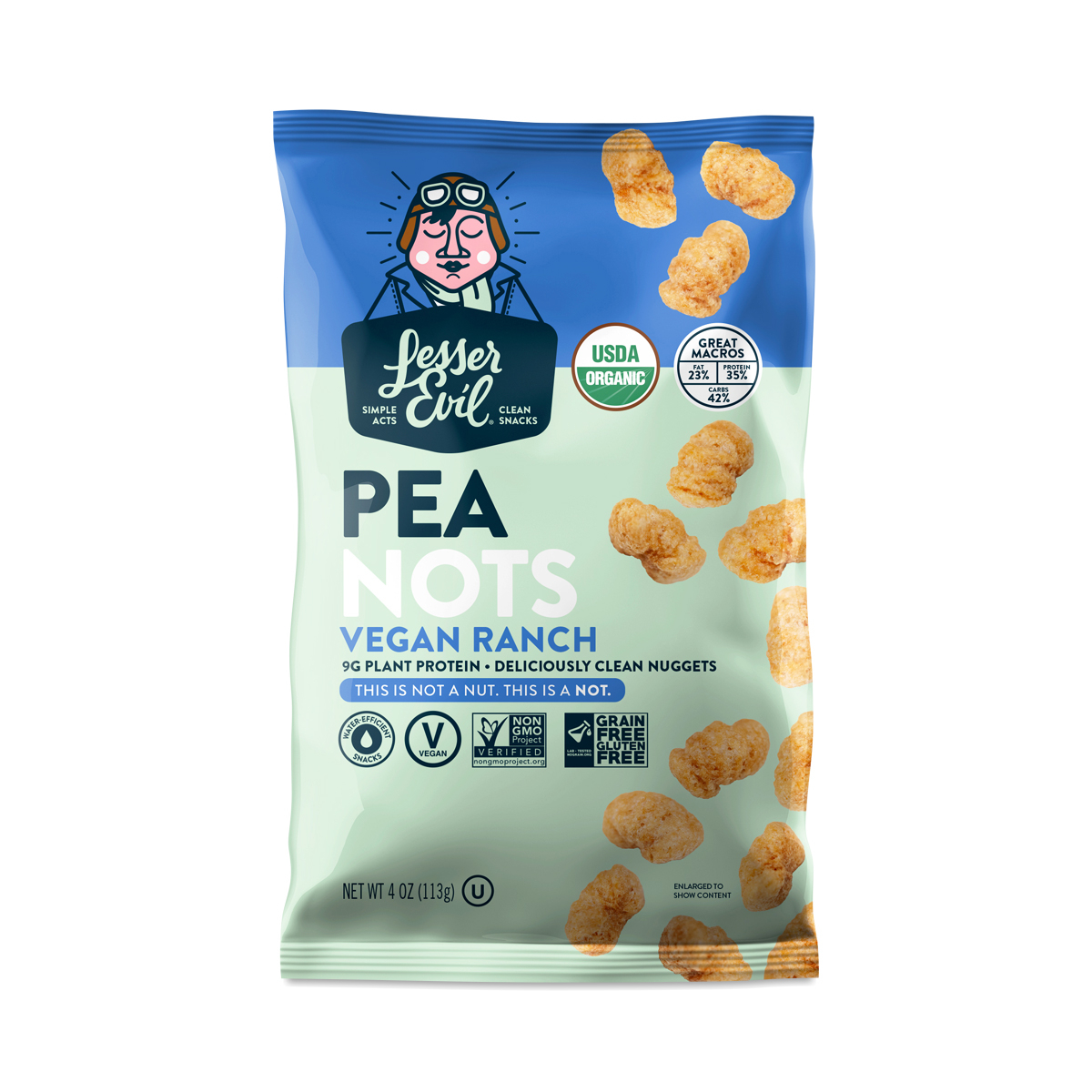 Lesserevil Pea Nots Vegan Ranch