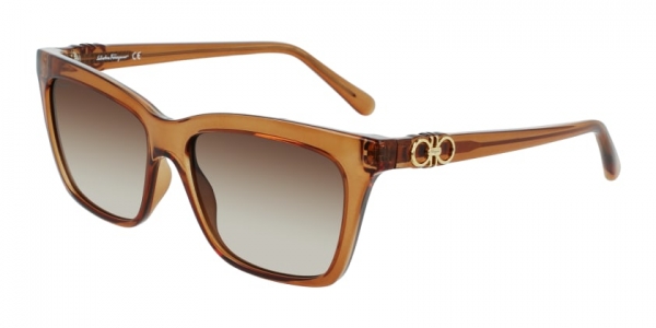 Salvatore Ferragamo Brown Gradient Square Ladies Sunglasses SF1027S 210 55