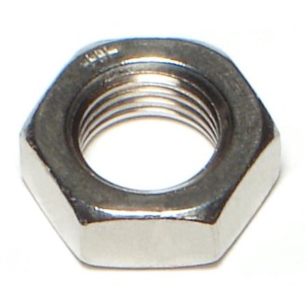 3/8 -24 X 5/8  18-8 Stainless Steel Fine Thread Jam Nuts JNSS-108 (10 Pcs.)