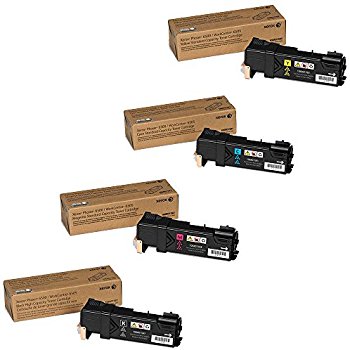 Xerox Phaser 6500  WorkCentre 6505 High Capacity Black and Standard Yield C/M/Y Color Toner Cartridge Set