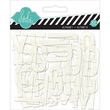 Heidi Swapp Clear Pop White Alphabet Multi-Colored