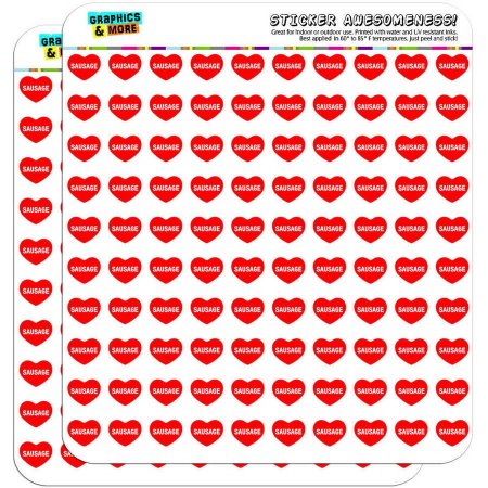 I Love Heart Sausage 200 1/2