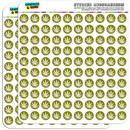 Marijuana Leaf Olive 200 1/2