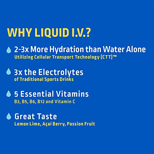 Liquid I.V. Hydration Multiplier - Passion Fruit - Hydration Powder Packets | Electrolyte Supplement Drink Mix | Low Sugar | Easy Open Single-Serving thumbnail