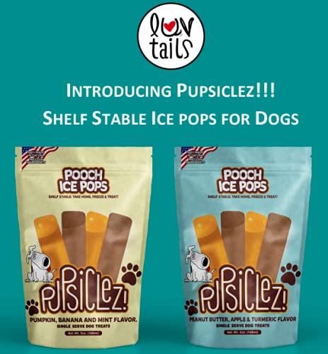 Pupsiclez - Dog Ice Cream, Ice Pops, Peanut Butter & Apple with Turmeric, 5.36oz Human Grade Freezable Treats for Dogs & Puppies, Made in the USA, Res thumbnail